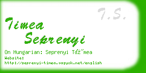 timea seprenyi business card